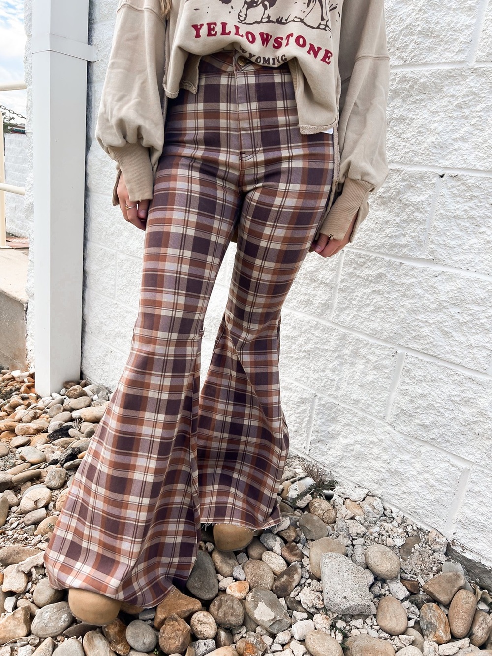 Free People Just Float On Plaid Flares - Picture 6 of 13